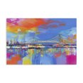 thumbnail image 1 of Stupell Industries Industrial Bay Bridge Aglow at Sunrise Canvas Art, 30 x 20, by Chromatic Storm Studio, 1 of 8