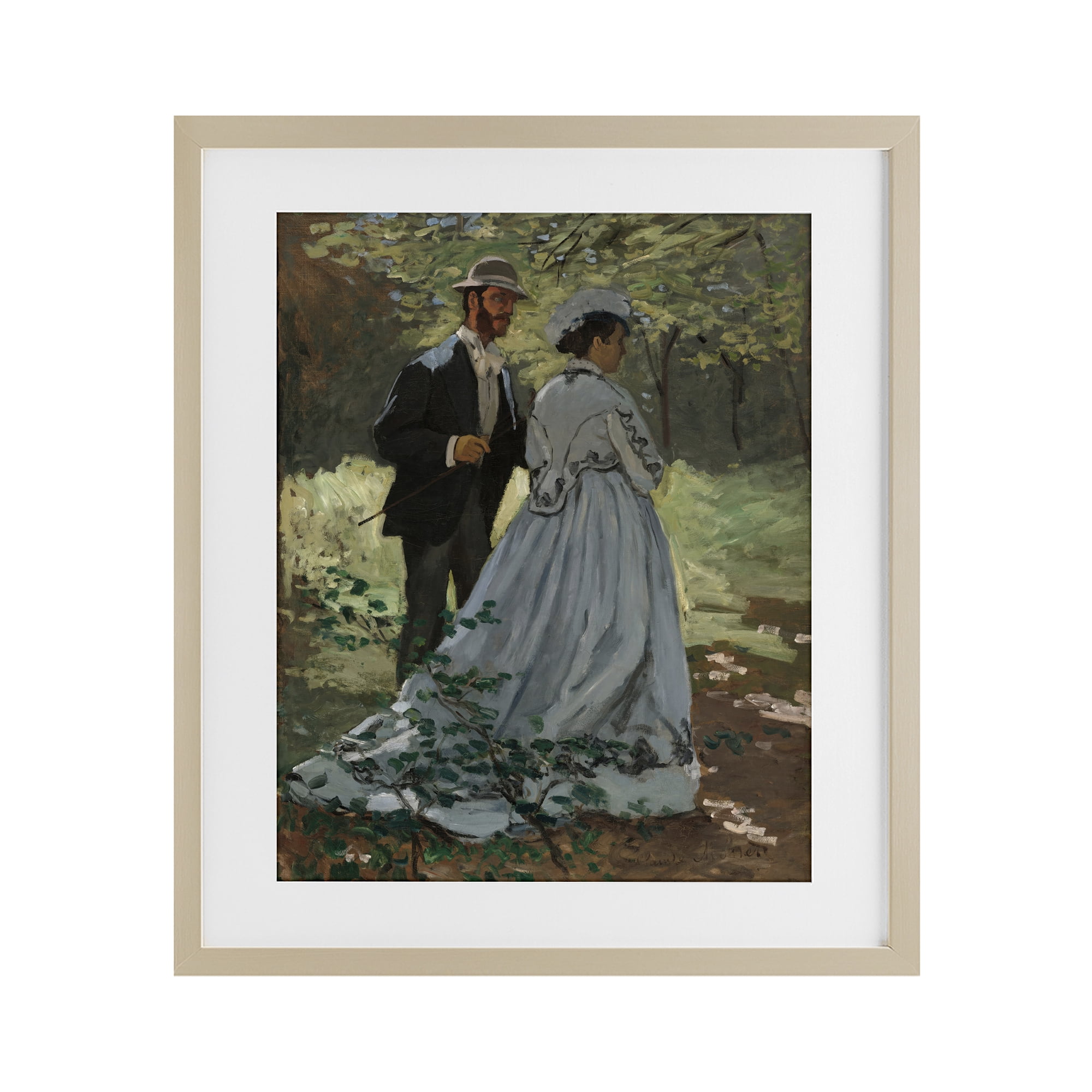 Stupell Industries Bazille & Camille in Nature Birch Framed Print Under Glass, design by Tina LeCour
