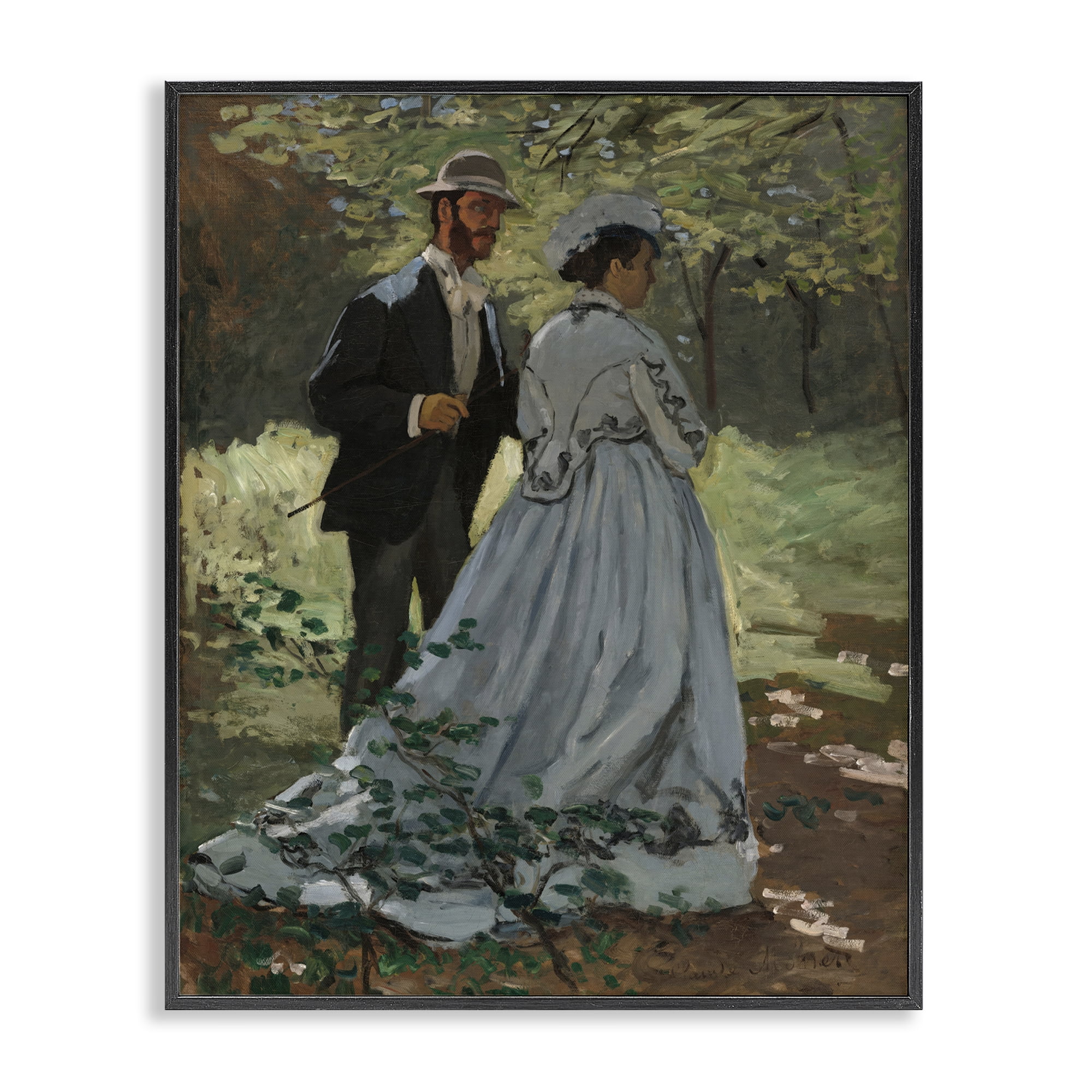 Stupell Industries Bazille & Camille in Nature Black Framed Giclee Art, design by Tina LeCour