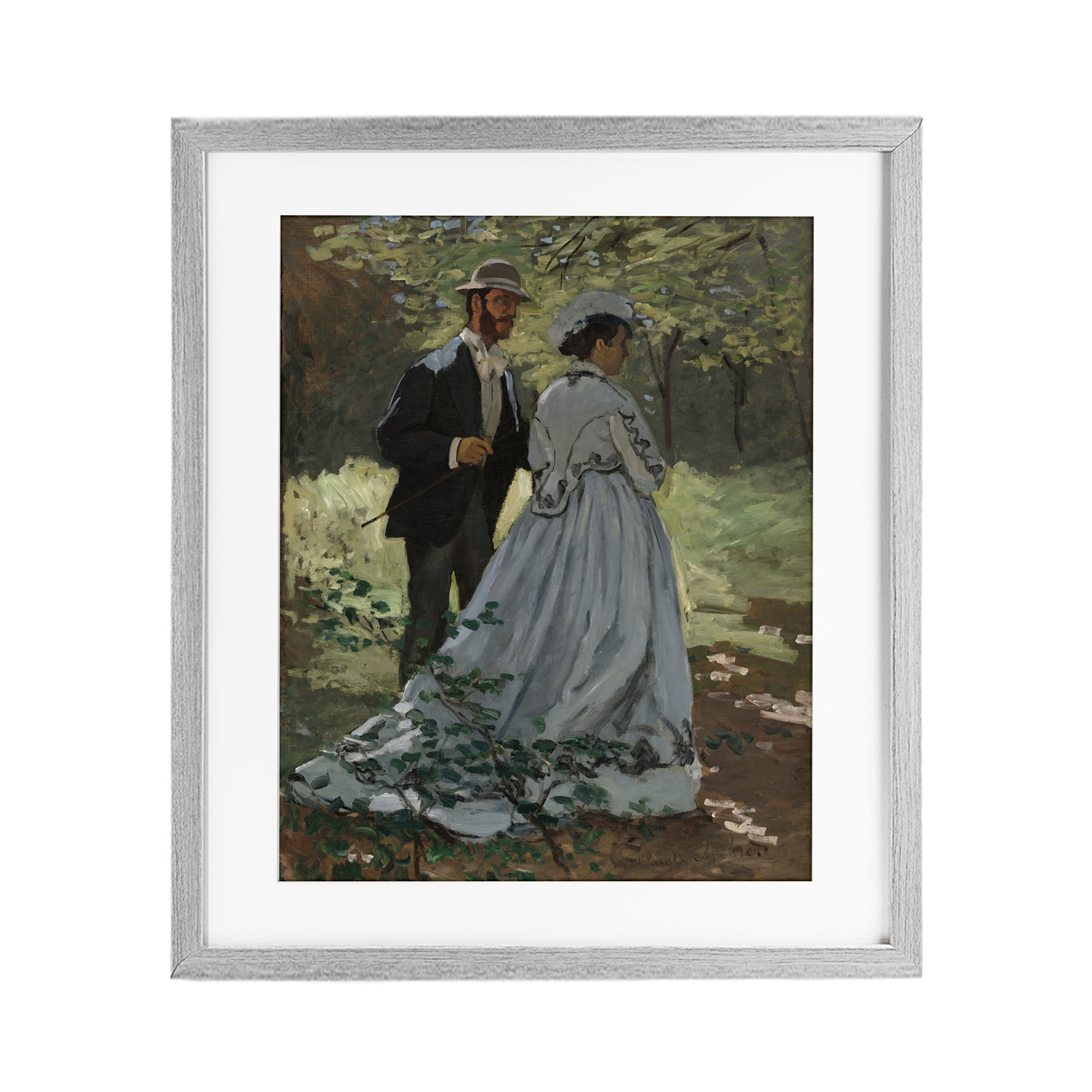 Stupell Industries Bazille & Camille in Nature Gray Framed Print Under Glass, design by Tina LeCour