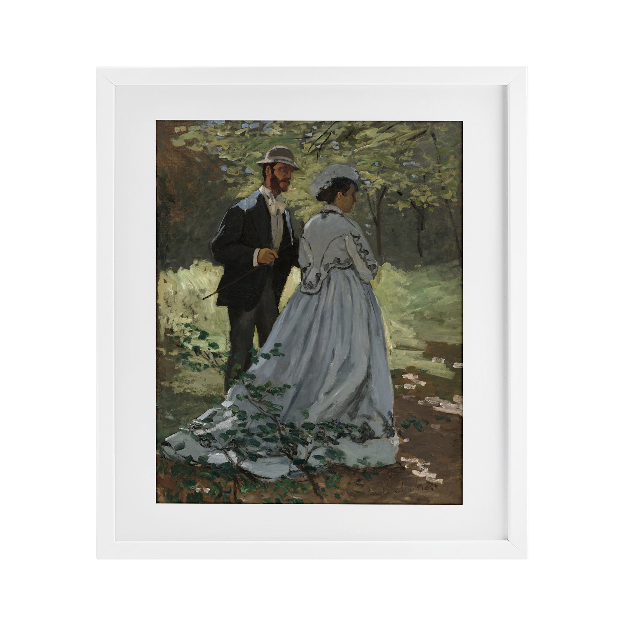 Stupell Industries Bazille & Camille in Nature White Framed Print Under Glass, design by Tina LeCour