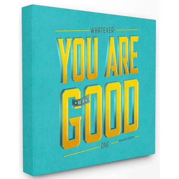 Stupell Industries Be A Good One Inspirational Vintage Comic Book Blue Design Canvas Wall Art by Ester Kay