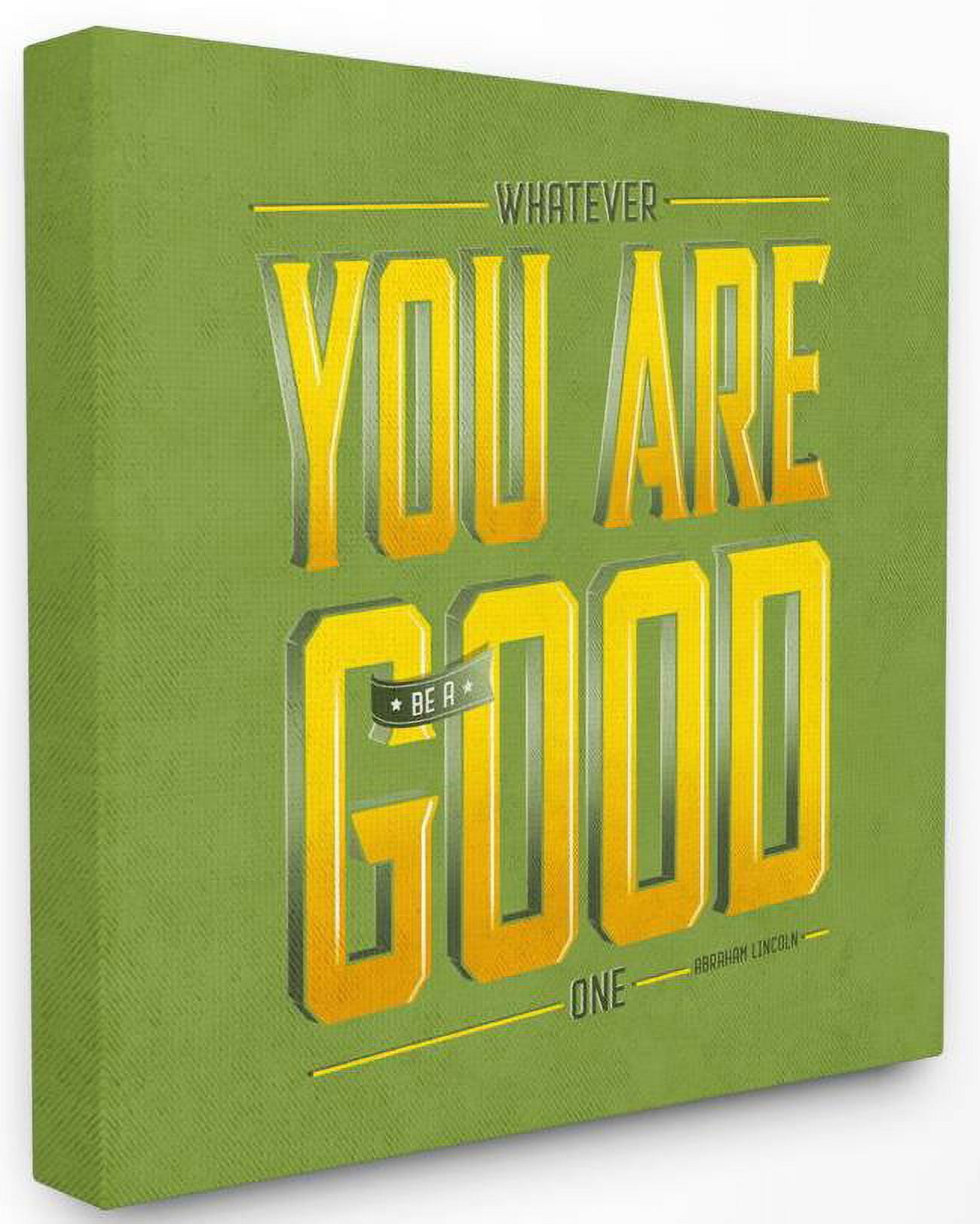 Stupell Industries Be A Good One Inspirational Vintage Comic Book Green Design Canvas Wall Art by Ester Kay