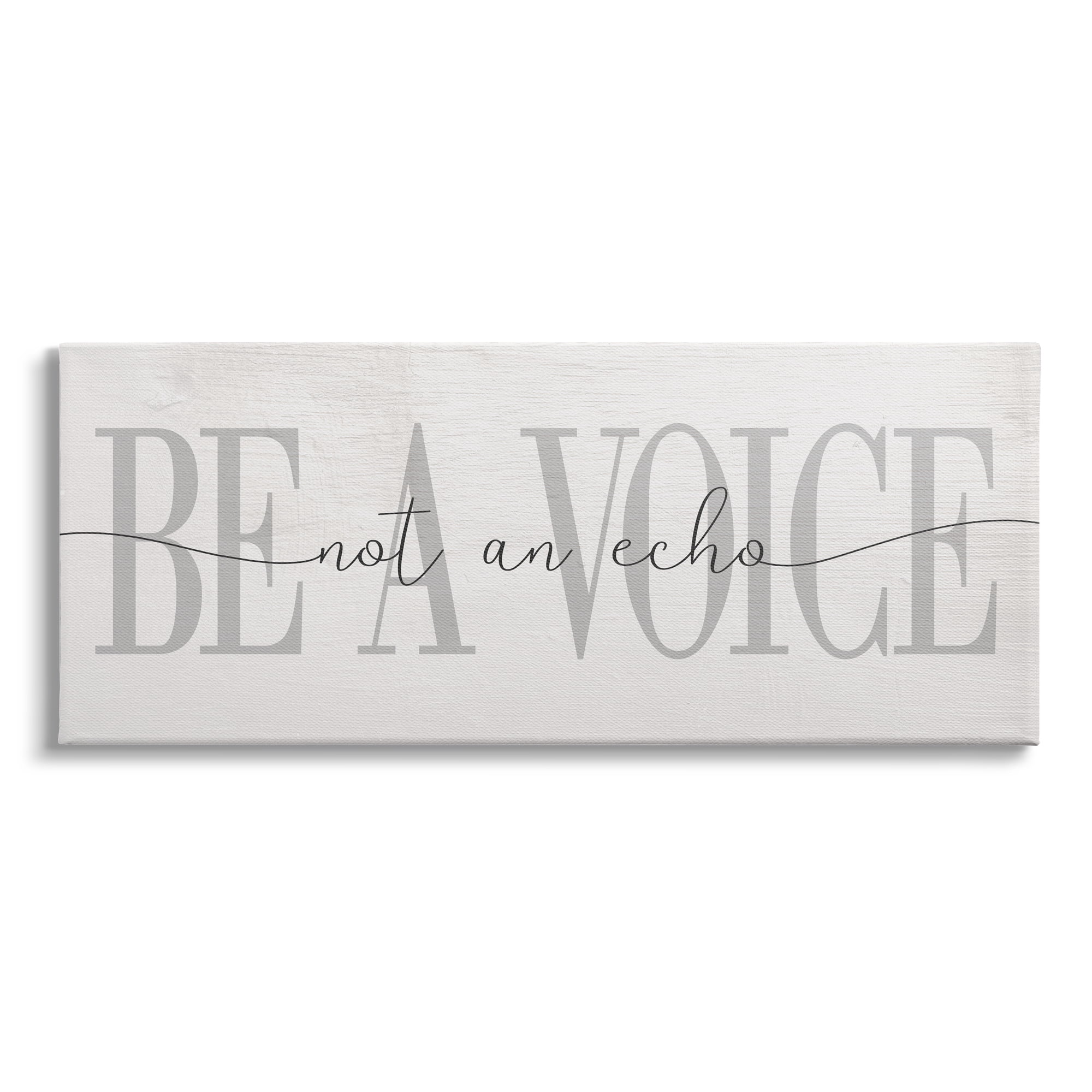 Stupell Industries Be A Voice Not an Echo Motivational Phrase, 30 x 13, Design by Daphne Polselli