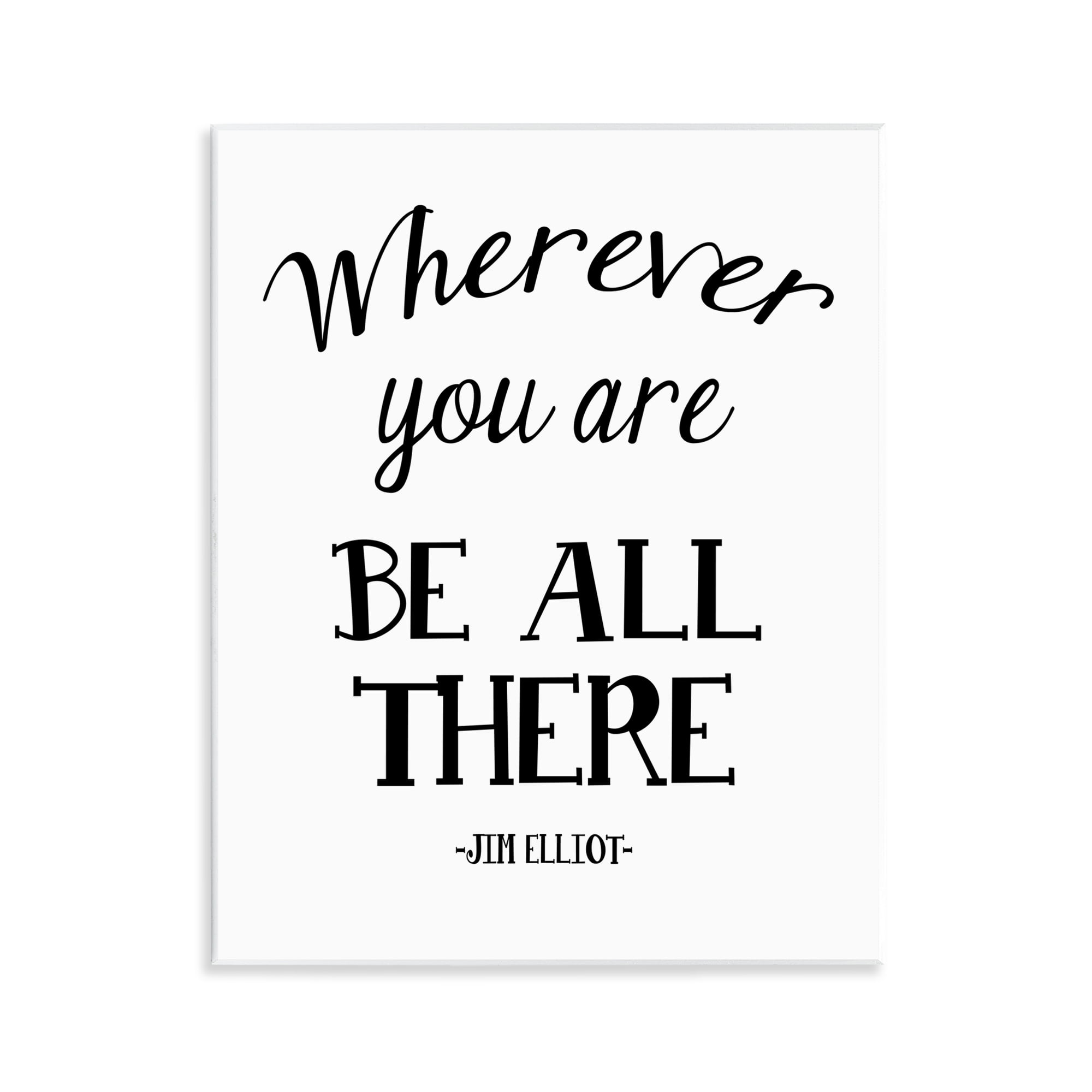 Stupell Industries Be All There Sentiment Text & Numbers Painting Unframed Art Print Wall Art, 11 x 14
