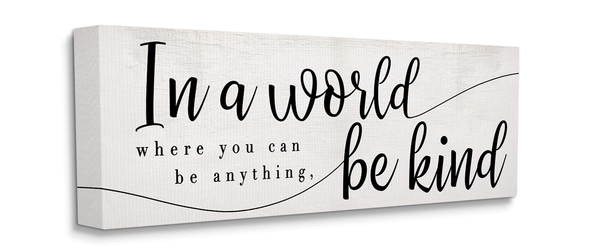 Stupell Industries Be Anything, Be Kind Phrase Whimsical Country Typography Canvas Wall Art, 20 x 48, Design by Daphne Polselli