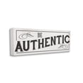 thumbnail image 1 of Stupell Industries Be Authentic Phrase Bold Black Typography Swirls Canvas Wall Art by Daphne Polselli, 1 of 6