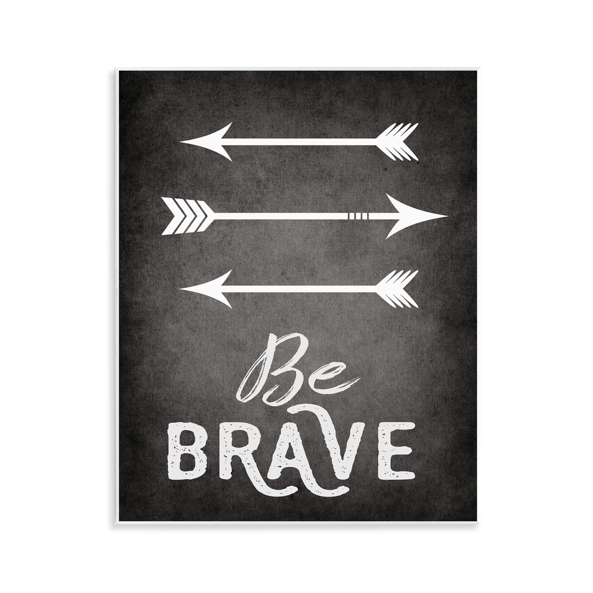 Stupell Industries Be Brave Arrows Typography Painting Unframed Art Print Wall Art, 11 x 14