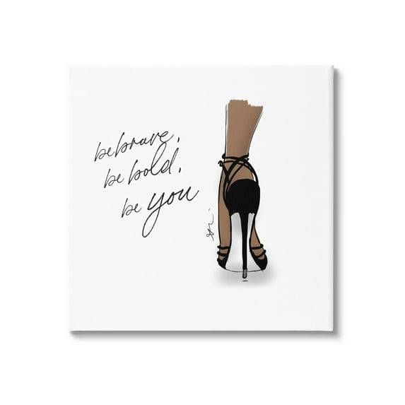 Stupell Industries Be Brave Bold You Fashion Graphic Art Gallery Wrapped Canvas Print Wall Art, Design by Alison Petrie