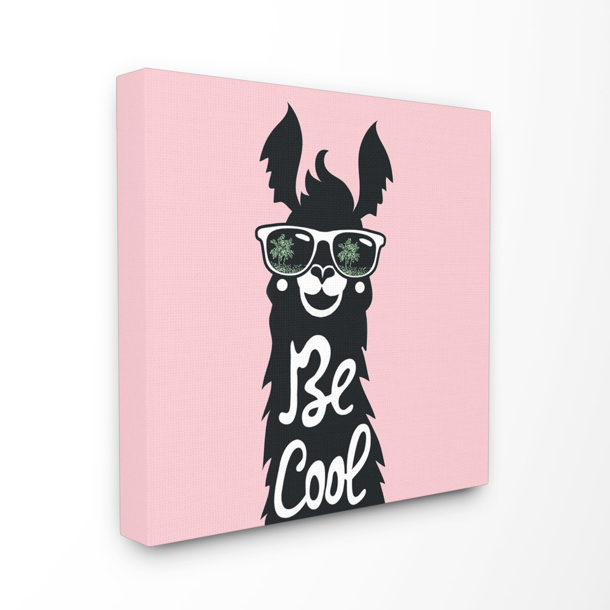 Stupell Industries Be Cool Llama with Sunglasses Animals & Insects Painting Gallery Wrapped Canvas Art Print Wall Art, 24 x 24
