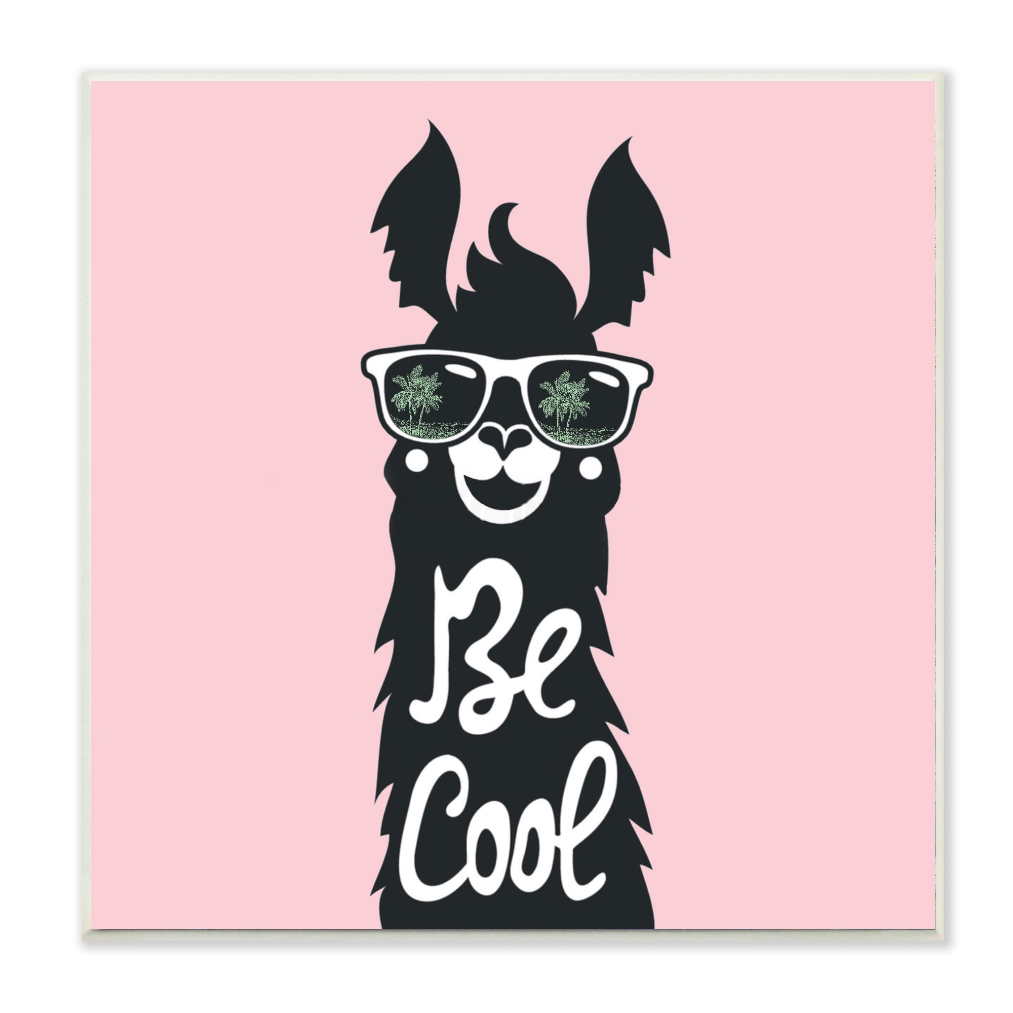 Stupell Industries Be Cool Llama with Sunglasses Animals &amp; Insects ...