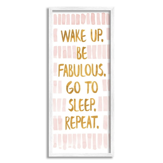 Stupell Industries Be Fabulous Glam Phrase Graphic Art White Framed Art Print Wall Art, Design by Sundance Group