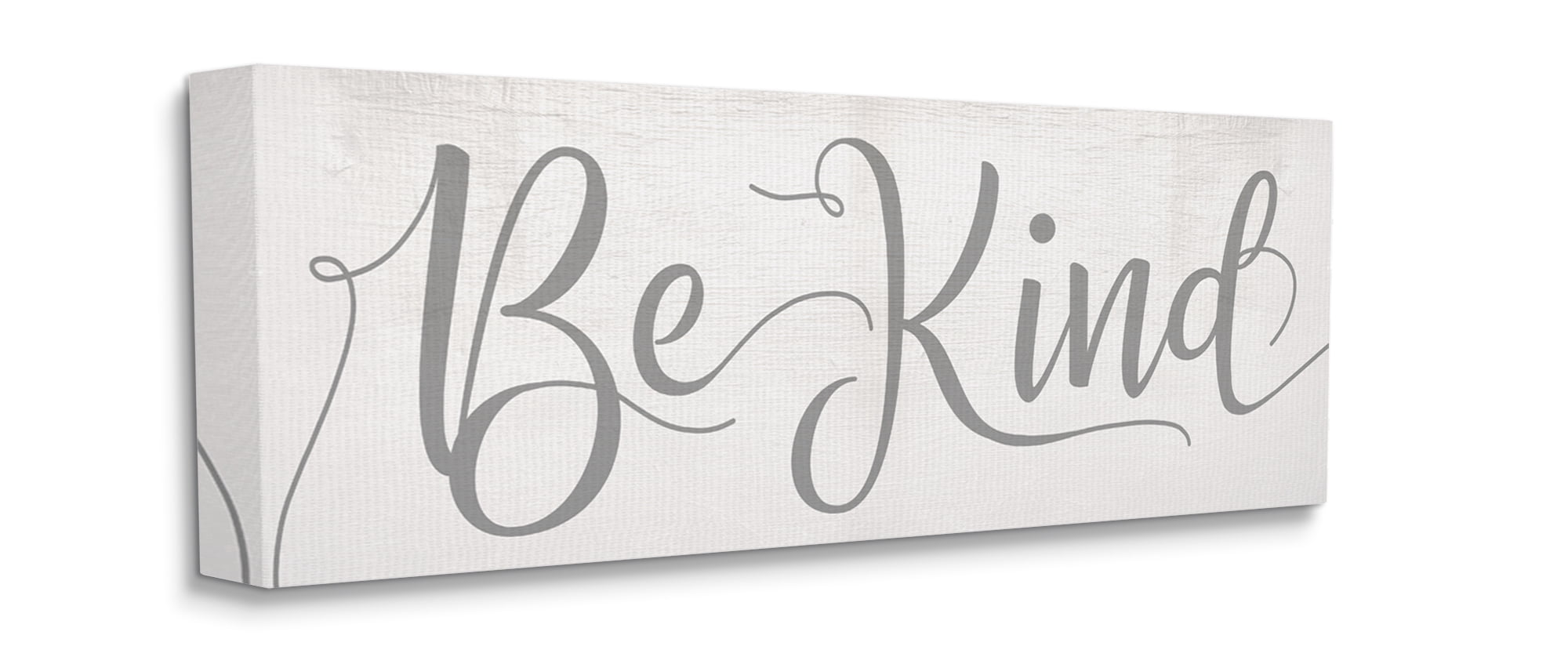 Stupell Industries Be Kind Phrase Charming Light Grey Typography Canvas Wall Art, 17 x 40, Design by Daphne Polselli