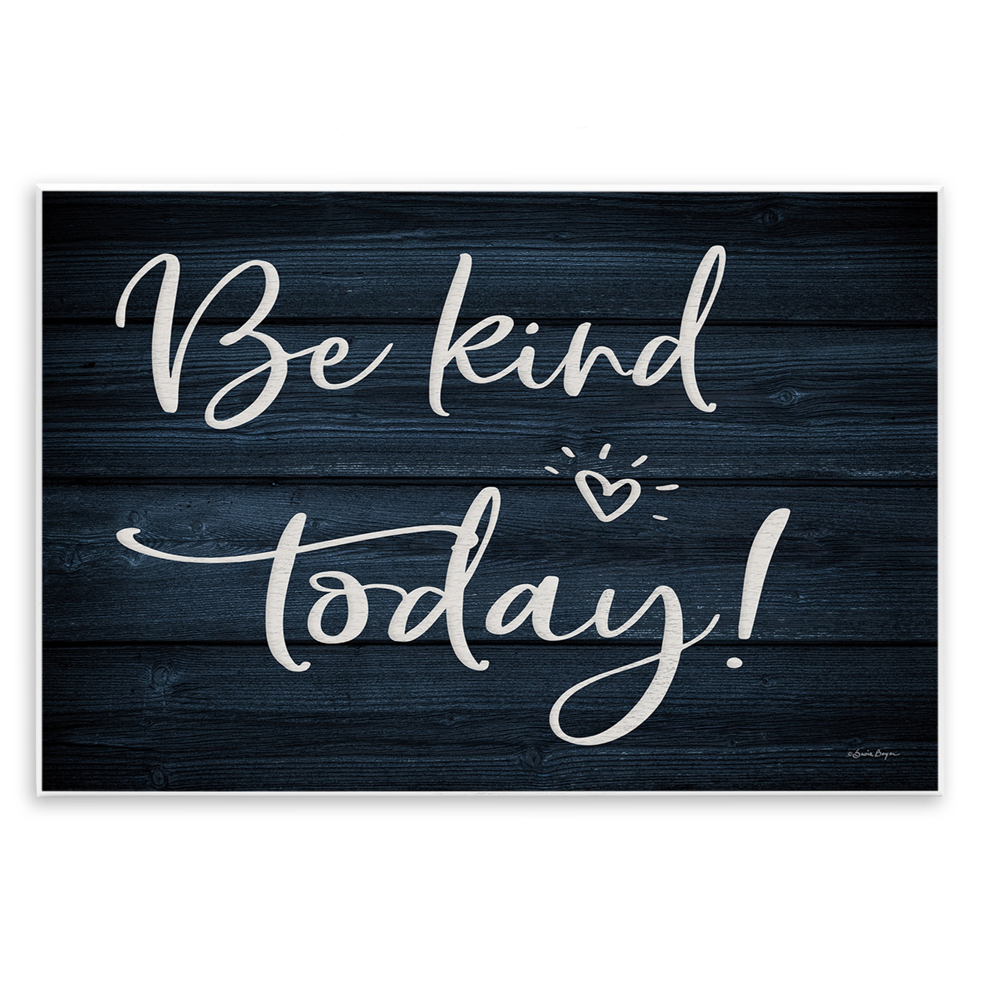 Stupell Industries Be Kind Today Text & Numbers Painting Unframed Art Print Wall Art, 19 x 13