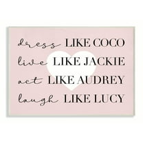 Stupell Industries Be Like Glam Fashion Pink White Heart Word Design Drawings Unframed Art Print Wall Art, 10x15, by Daphne Polselli