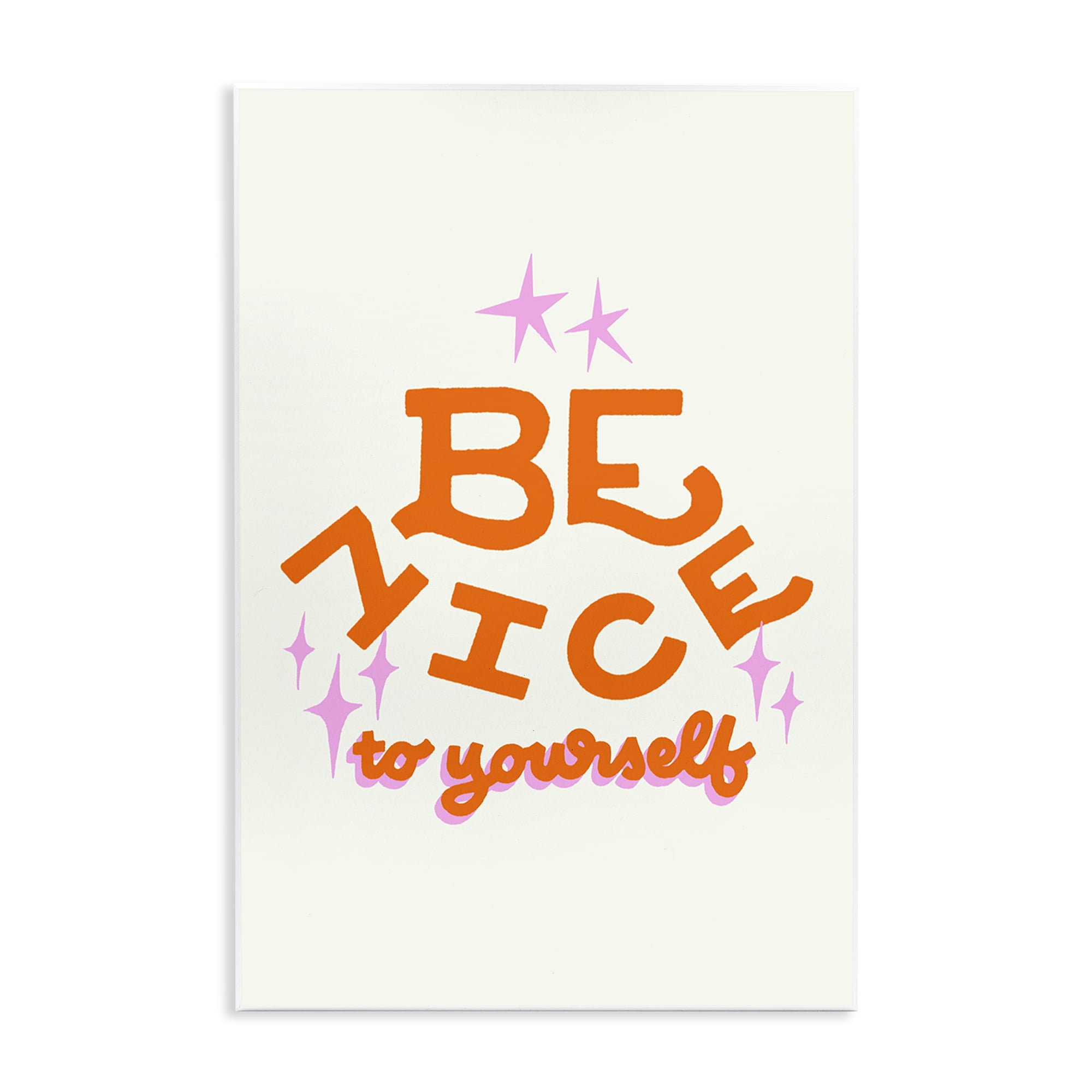 Stupell Industries Be Nice To Yourself Wall Plaque Art, design by Indira Prieto | IndySign