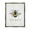 thumbnail image 1 of Stupell Industries Be Our Guest Bumblebee Animals & Insects Painting Gray Floater Framed Art Print Wall Art, 25 x 31, 1 of 9