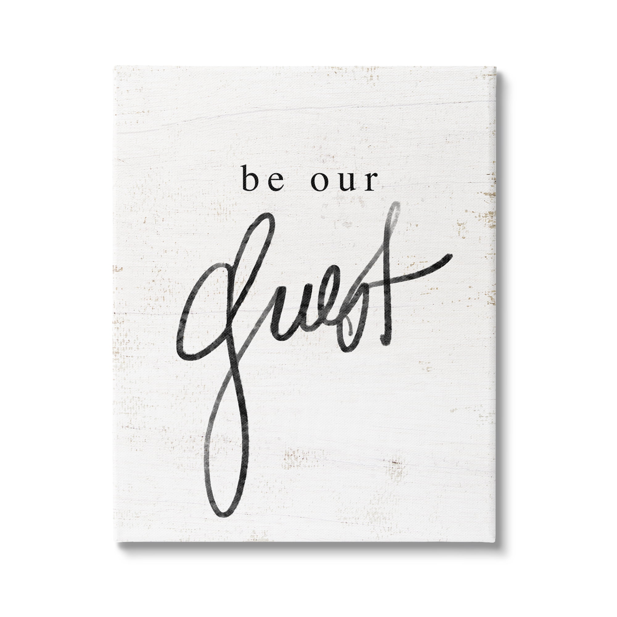 Stupell Industries Be Our Guest Phrase Inspirational Painting Gallery Wrapped Canvas Print Wall Art, 30 x 40