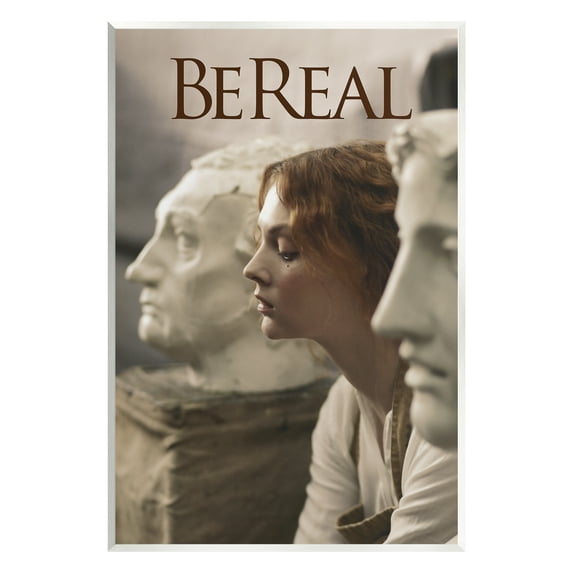 Stupell Industries Be Real Classical Sculptures Inspirational Painting Unframed Art Print Wall Art, 13 x 19