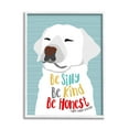 thumbnail image 1 of Stupell Industries Be Silly Be Kind Be Honest Light Blue Poster Style Dog, 16 x 20,Design by Ginger Oliphant, 1 of 5