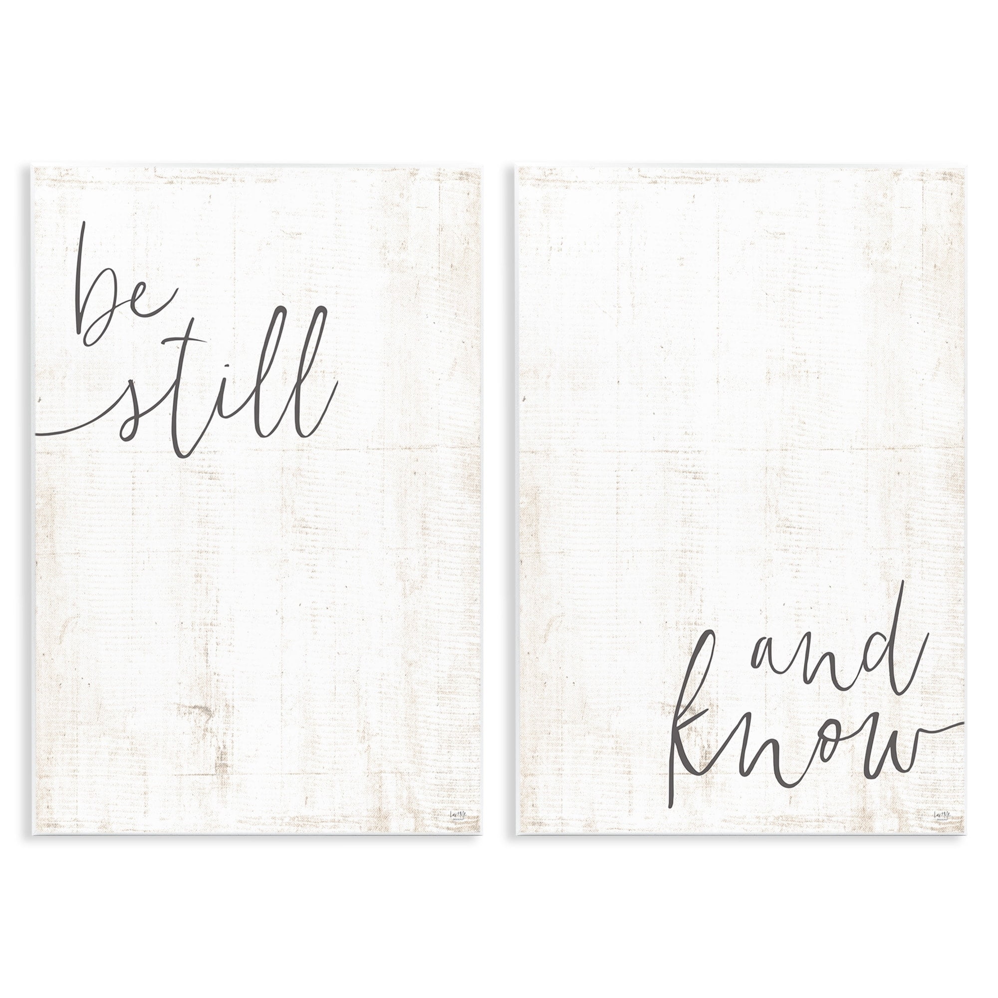 Stupell Industries Be Still And Know Calligraphy Inspirational Phrase,10 x 15, Design by LUX + Me Designs