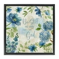 thumbnail image 1 of Stupell Industries Farmhouse Be Still Floral Phrase Black Floating Frame Canvas Art, 18 x 18, by Nan, 1 of 8