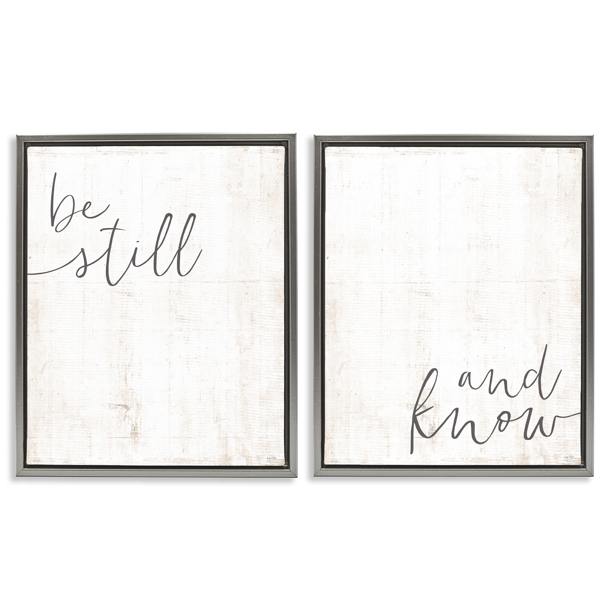 Gray Framed Motivational Quote Canvas Print Set, 17 x 21
