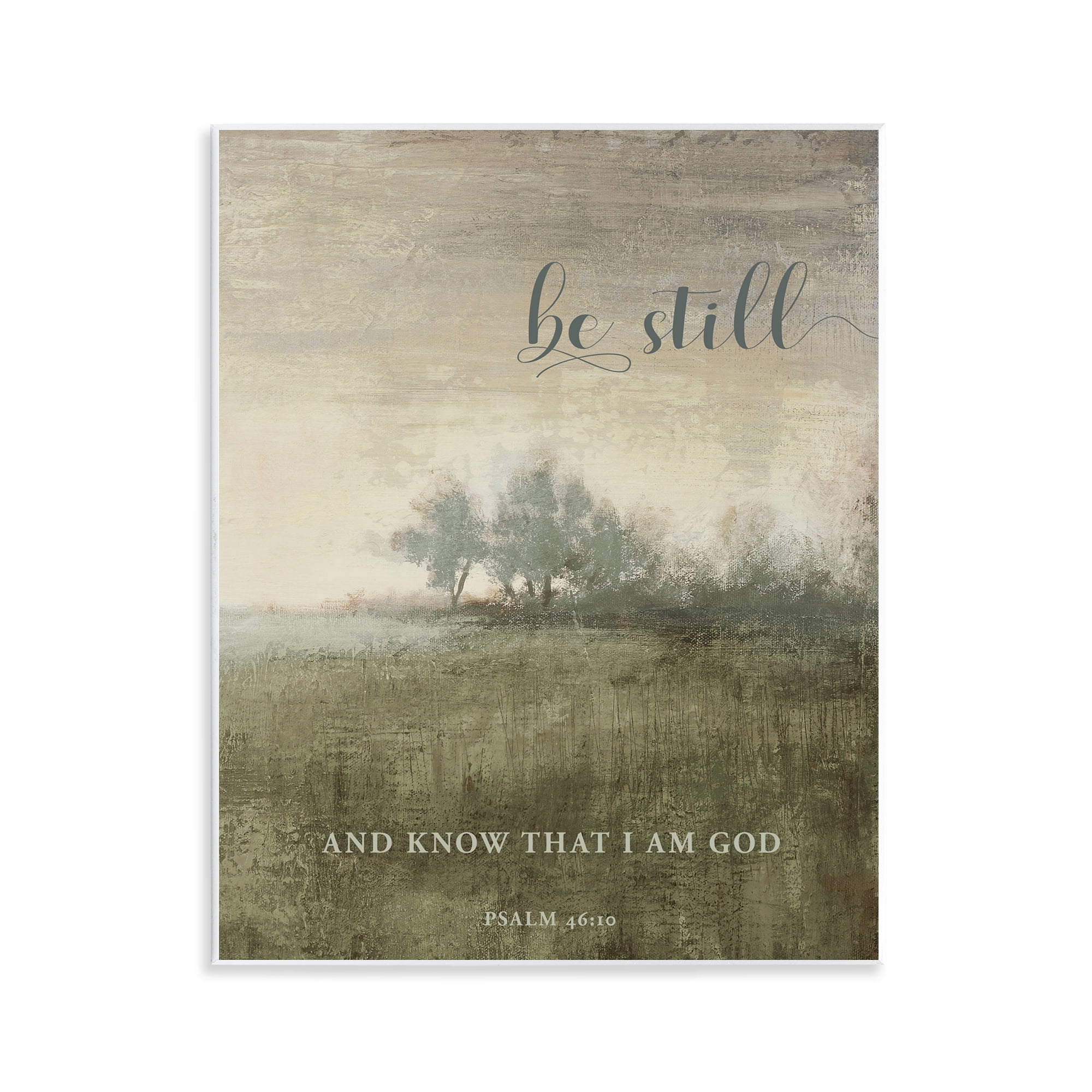 Stupell Industries Be Still Psalm 46:10 Wall Plaque Art, design by Michael Marcon