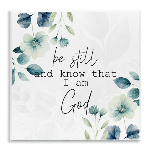 Stupell Industries Be Still Spiritual Prayer Spiritual Painting Unframed Art Print Wall Art, 12 x 12