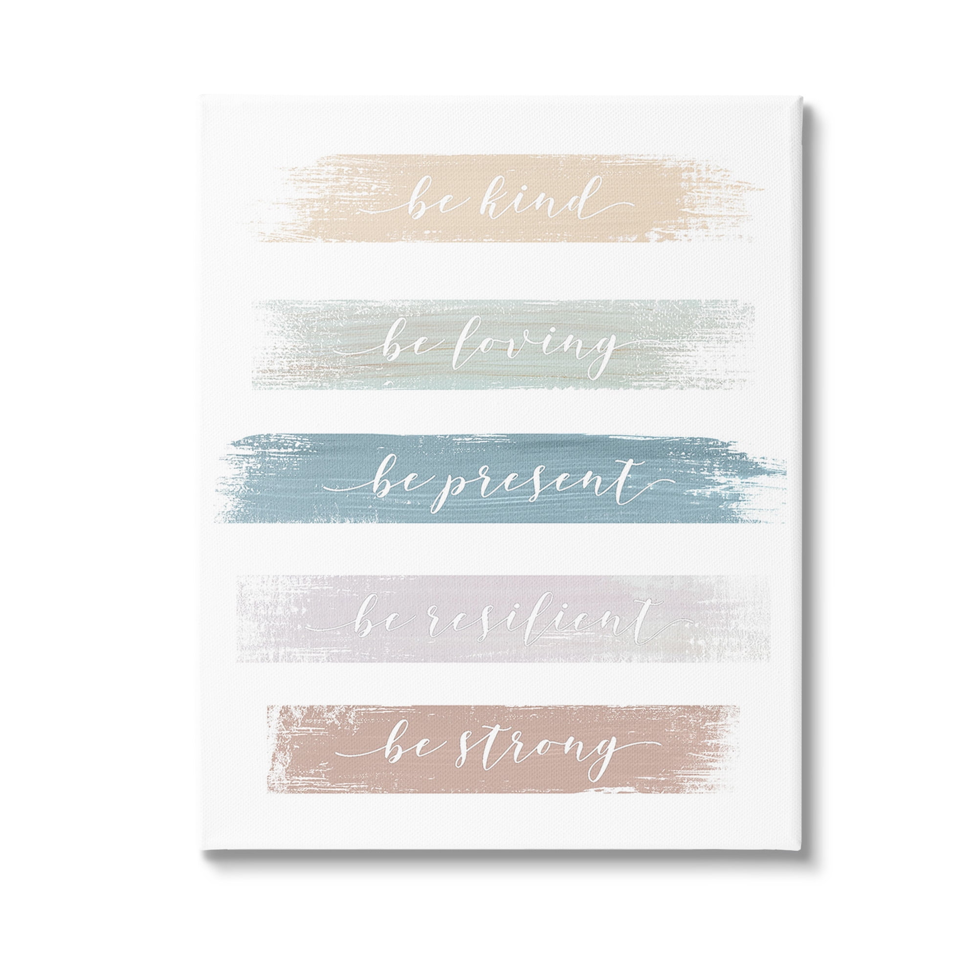 Stupell Industries Be Strong Inspirational Inspirational Painting Gallery Wrapped Canvas Art Print Wall Art, 24 x 30