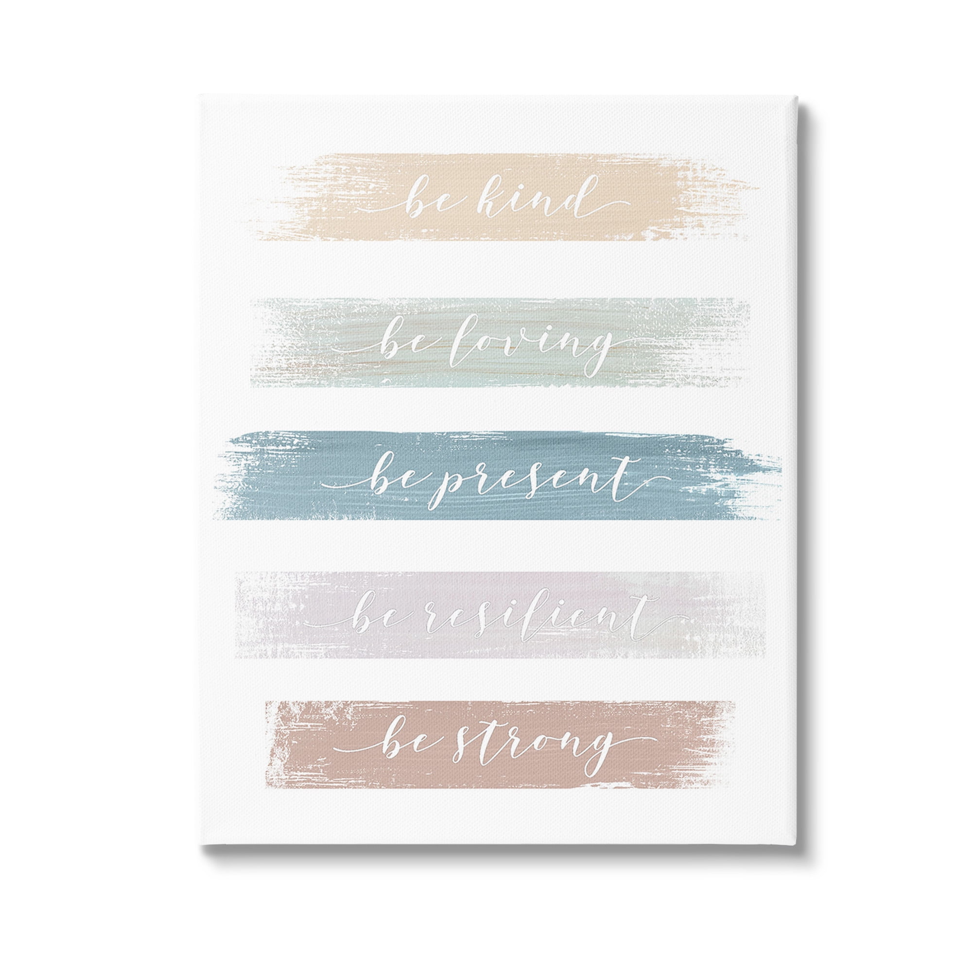 Stupell Industries Be Strong Inspirational Inspirational Painting Gallery Wrapped Canvas Art Print Wall Art, 36 x 48