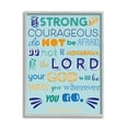 thumbnail image 1 of Stupell Industries Be Strong Religious Blue Orange Inspirational Word Design Graphic Art Gray Framed Art Print Wall Art, 11x14, by The Saturday Evening Post, 1 of 6