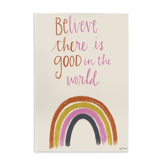 Stupell Industries Bohemian Be The Good Rainbow Phrase Playful Script Typography Wall Plaque Art, 10 x 15, by Katie Doucette