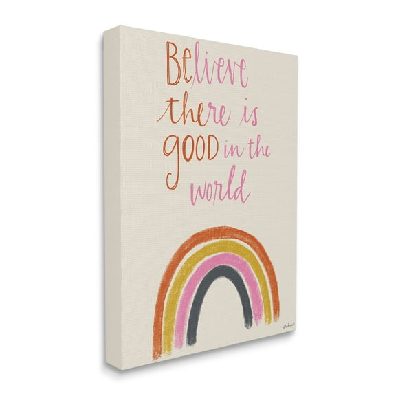 Stupell Industries Be The Good Rainbow Phrase Playful Script Typography, 36 x 48, Designed by Katie Doucette