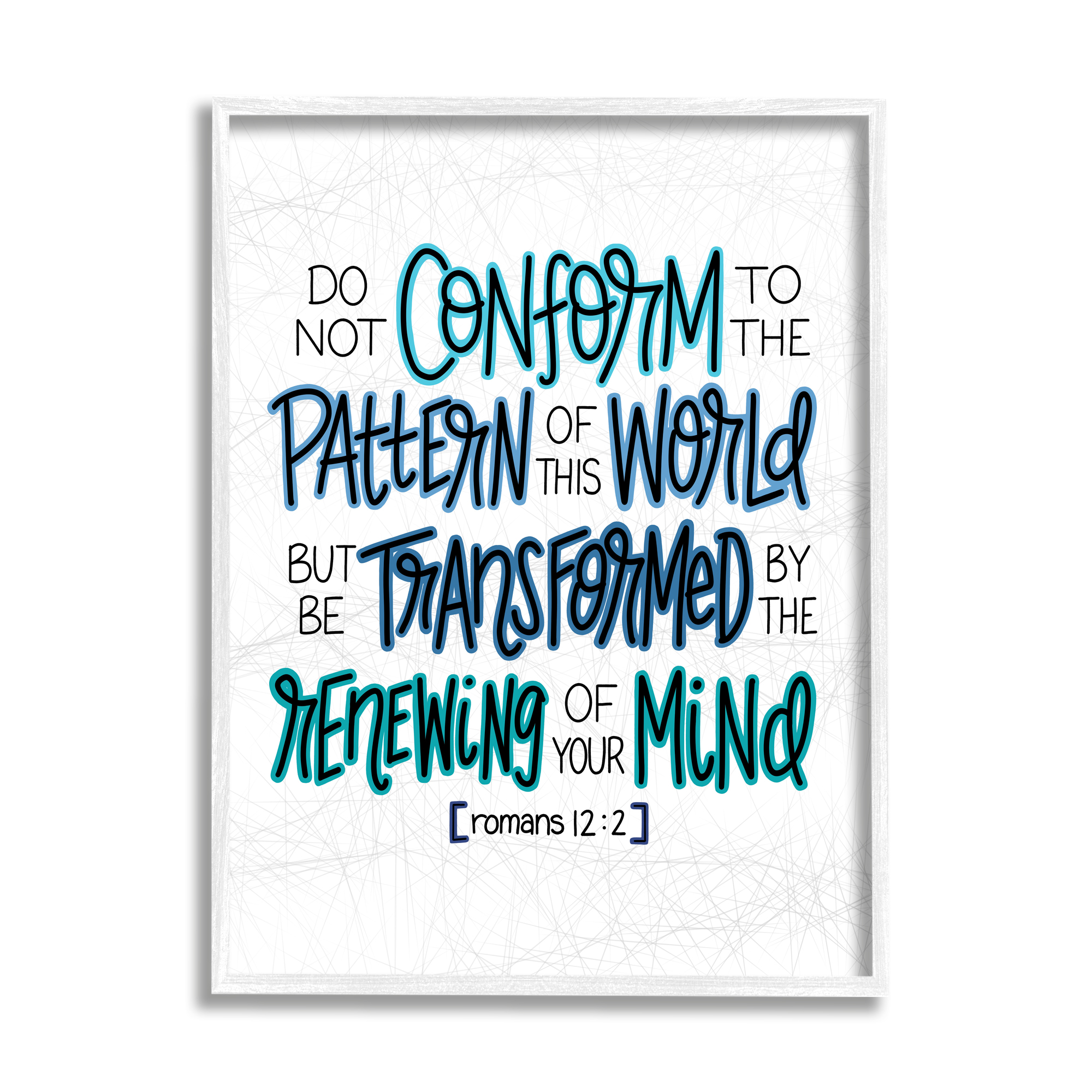 Stupell Industries Be Transformed by Renewing Mind Romans 12:2 Proverbs, 11 x 14, Design by Raye Allison Creations