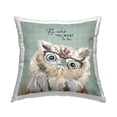 thumbnail image 1 of Stupell Industries Be Who You Want To Be Owl Pattern Printed Throw Pillow Design by Cindy Jacobs, 1 of 6