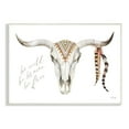 thumbnail image 1 of Stupell Industries Be Wild Longhorn Boho Bull Geometric Feather Patterns,19 x 13, Design by Marla Rae, 1 of 5