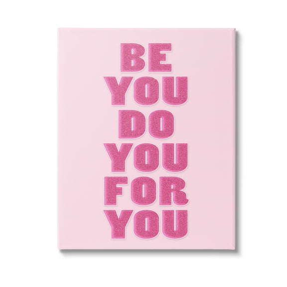 Stupell Industries Be You Bold Pink Inspirational Painting Gallery Wrapped Canvas Art Print Wall Art, 16 x 20