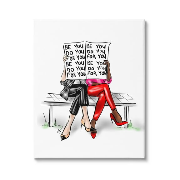 Stupell Industries Be You Confidence Phrase Graphic Art Gallery Wrapped Canvas Print Wall Art, Design by Alison Petrie