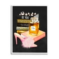 thumbnail image 1 of Stupell Industries Be You Motivational Perfume Bottle Bookstack Fluffy Pompom Heel,24 x 30, Design by Ziwei Li, 1 of 5