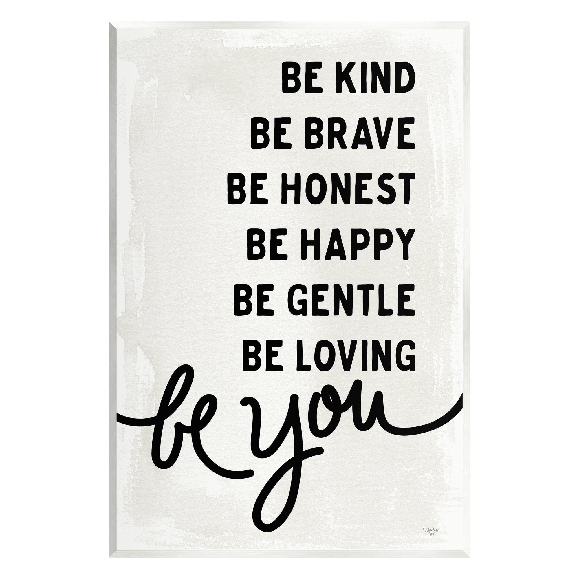 Stupell Industries Be You Motivational Self Love Text Phrase Graphic Art Unframed Art Print Wall Art, Design by Mollie B.