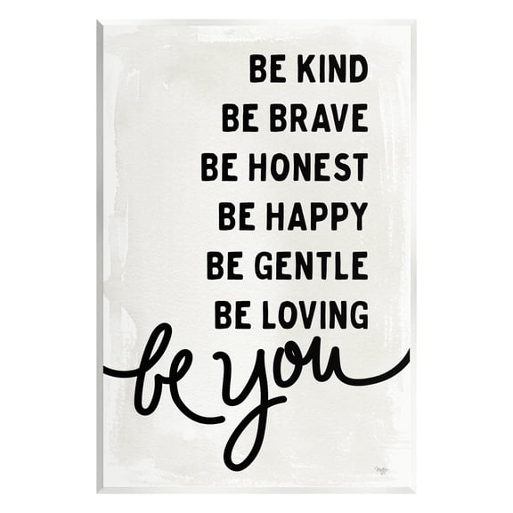 Stupell Industries Be You Motivational Self Love Text Phrase Graphic Art Unframed Art Print Wall Art, Design by Mollie B.