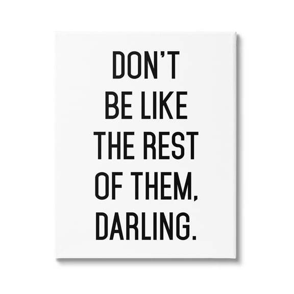 Stupell Industries Be Yourself Bold Inspiring Phrase Quote Graphic Art Gallery Wrapped Canvas Print Wall Art, Design by Lettered and Lined