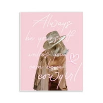 Stupell Industries Be Yourself Cowgirl Novelty Painting Unframed Art Print Wall Art, 11 x 14