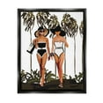 thumbnail image 1 of Stupell Industries Beach Babes Strolling Tropical Summer Beach Adventure Graphic Art Jet Black Floating Framed Canvas Print Wall Art, Design by Amelia Noyes, 1 of 5