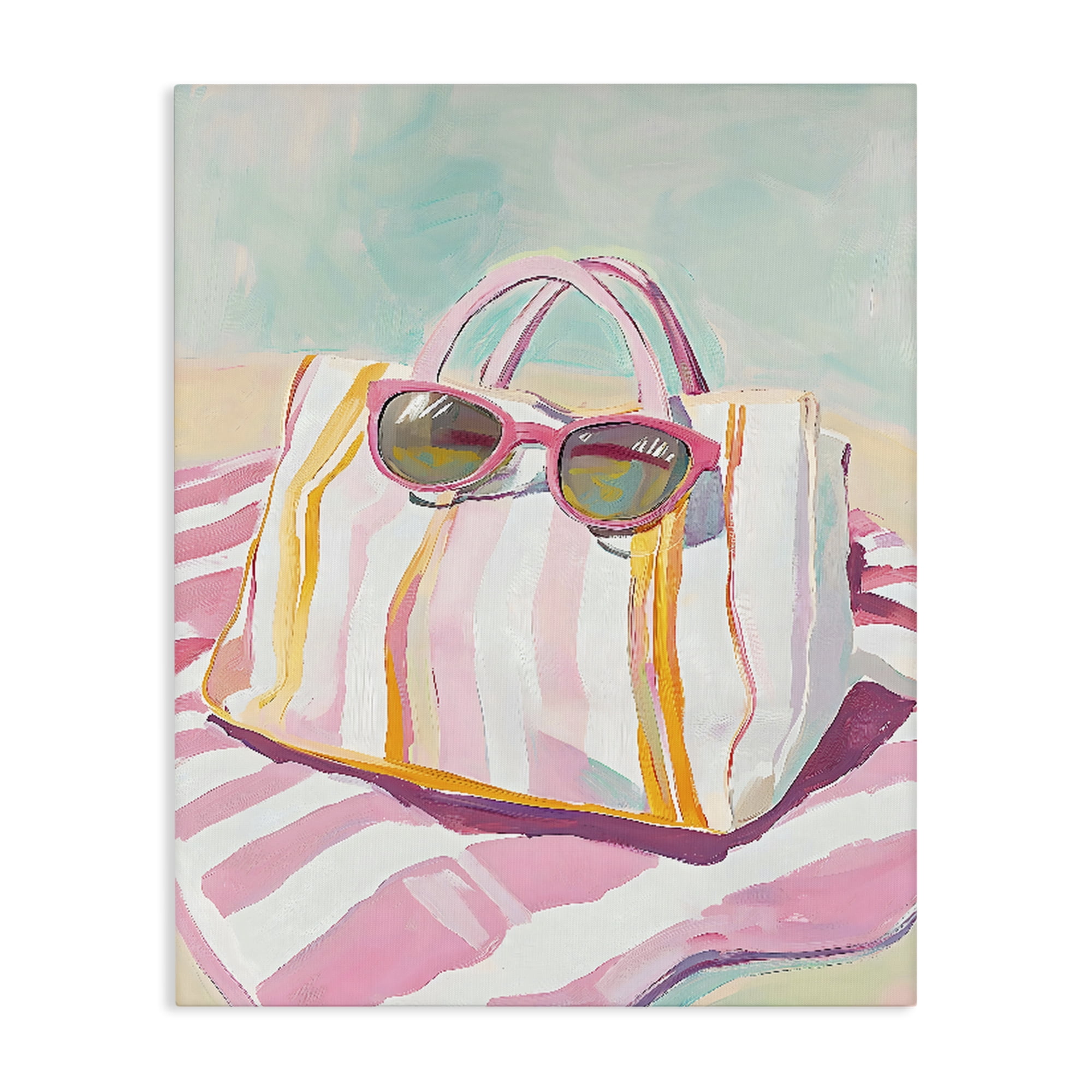 Stupell Industries Beach Bag & Sunglasses Canvas Wall Art, design by The Prints Vibe