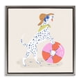 thumbnail image 1 of Stupell Industries Beach Ball Dalmatian Gray Framed Floater Canvas Wall Art design by Krissy Mast, 25 x 25, 1 of 9