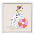 thumbnail image 1 of Stupell Industries Beach Ball Dalmatian White Framed Giclee Art design by Krissy Mast, 17 x 17, 1 of 8