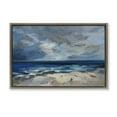 thumbnail image 1 of Stupell Industries Beach Before The Storm Nautical & Beach Painting Brown Floater Framed Canvas Art Print Wall Art, 31 x 21, 1 of 10