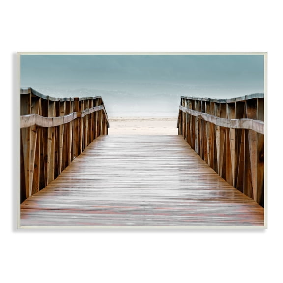 Stupell Industries Beach Boardwalk Wooden Waterfront Pier Ocean Coast, 15 x 10,Design by Danita Delimont